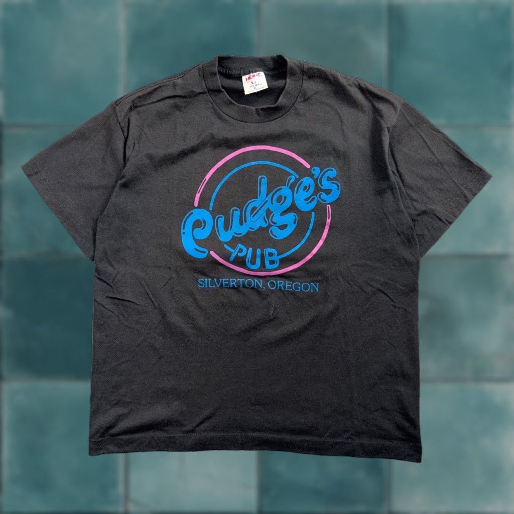 Vintage Pudges Pub Silverton Vtg 90s Oregon Portland Pdx Drinking Black Xl Short T-Shirts, Hoodie, Sweatshirt