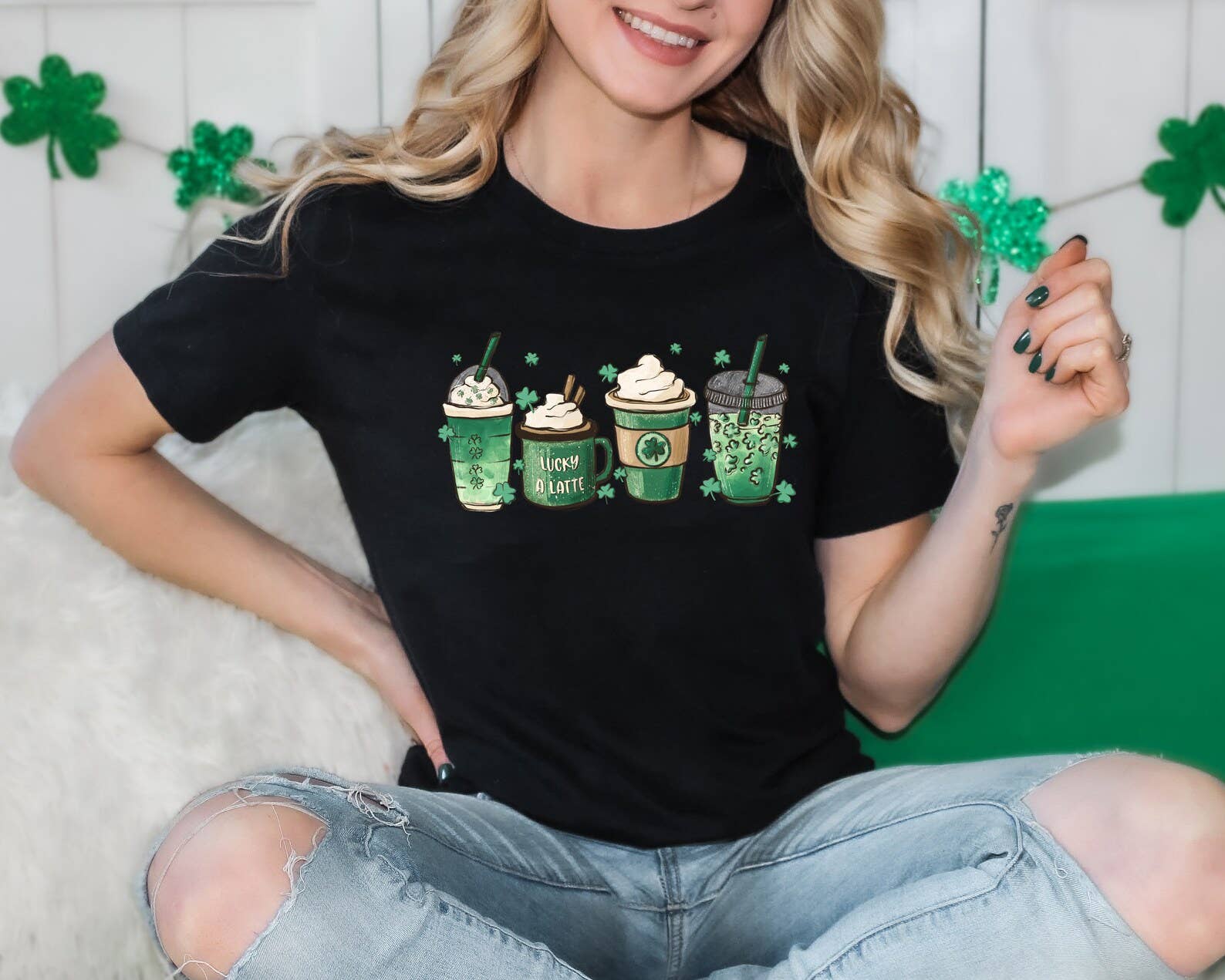 Coffee St Patricks Day T-Shirt Hoodie, Sweatshirt | PodTeesHub.com