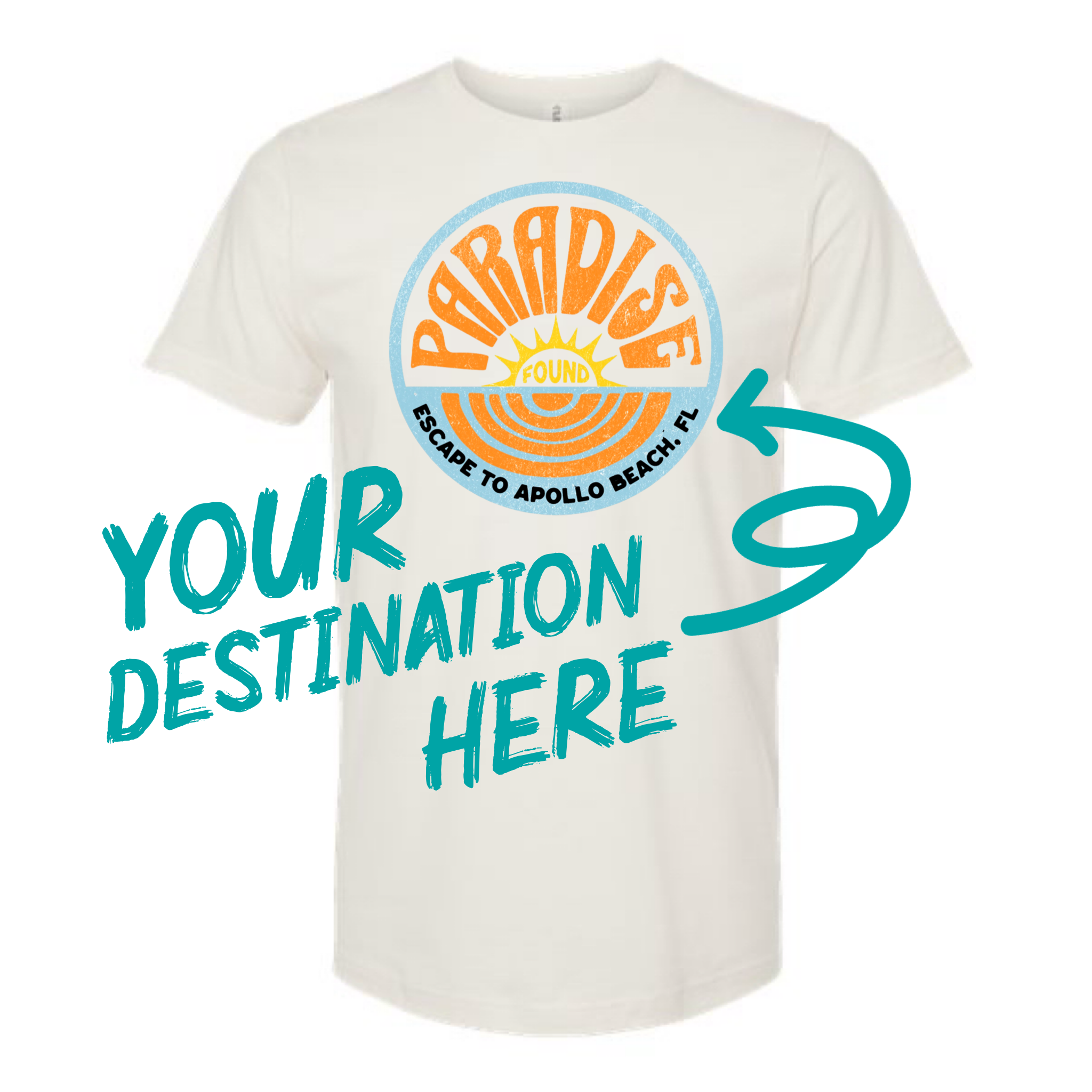 Your Destination Paradise Found | Vintage Style Shirt Hoodie, Sweatshirt | PodTeesHub.com