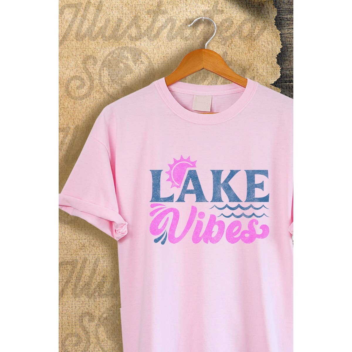 Lake Vibes Vintage Graphic  Tee Hoodie, Sweatshirt | PodTeesHub.com