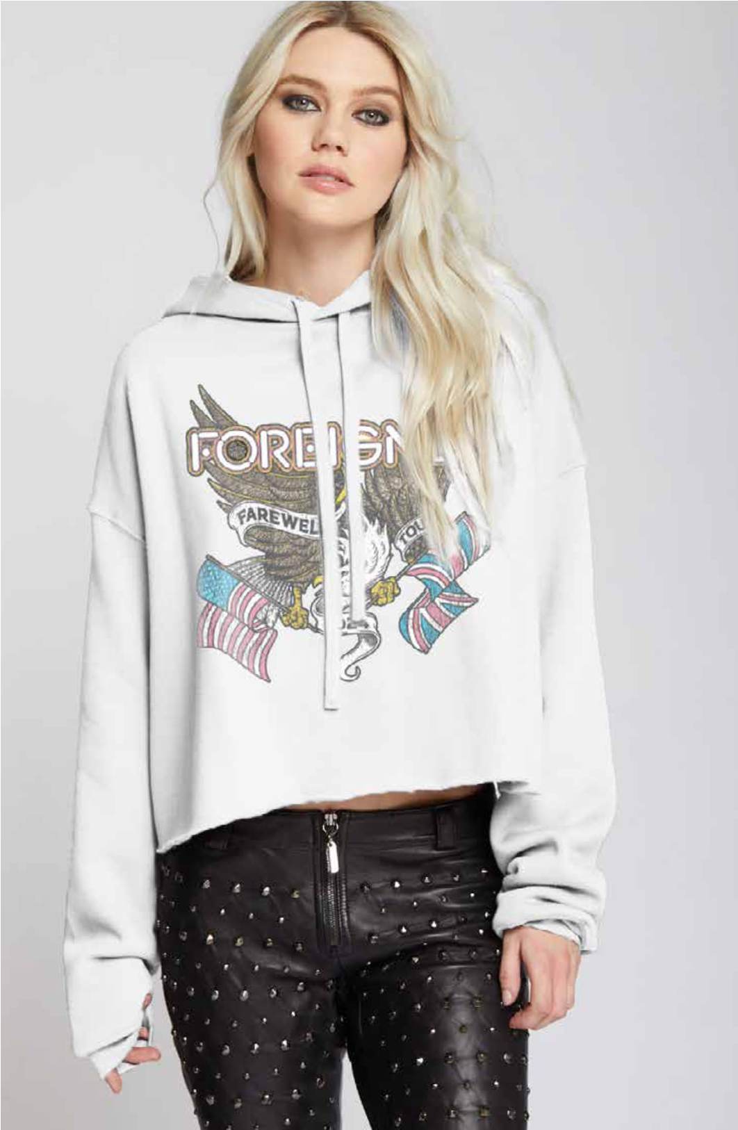 303607 - 630 Foreigner One Size  Short Slv Cropped Hoodie T-Shirts, Sweatshirt | PodTeesHub.com