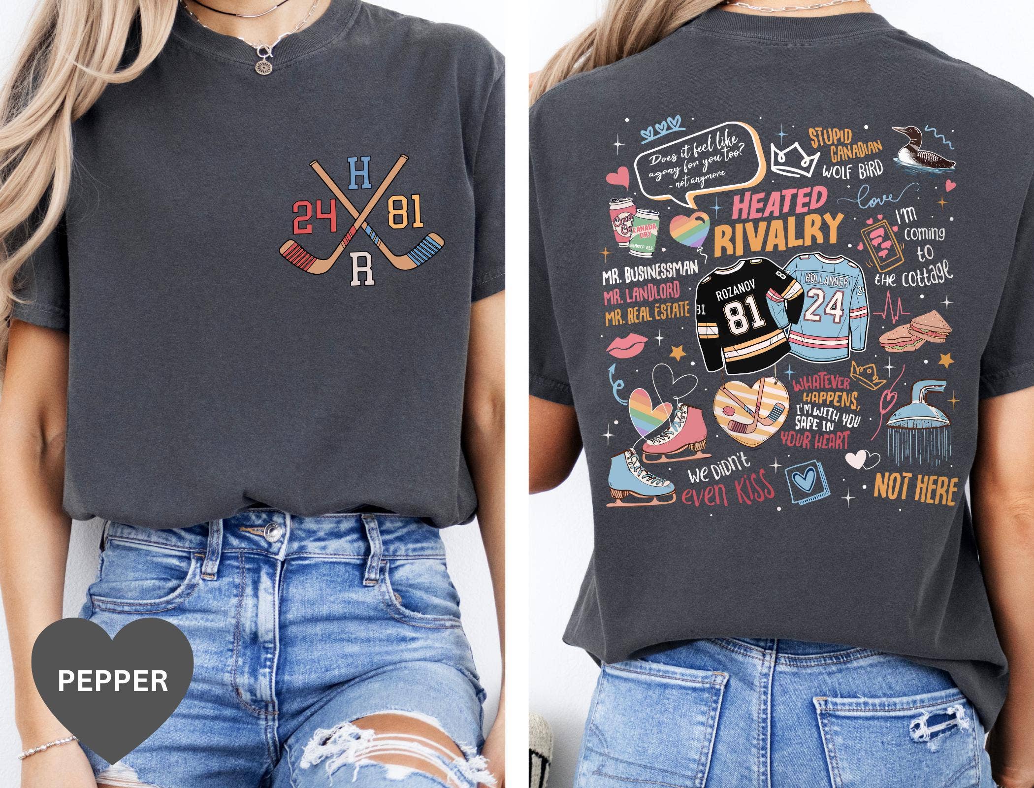 Heated Rivalry Romance Tee- Hockey Lovers Book Hoodie, Sweatshirt | PodTeesHub.com