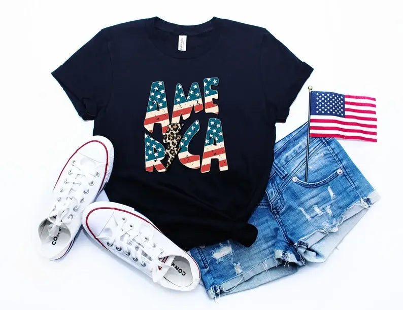 America Lightning T-Shirt Hoodie, Sweatshirt | PodTeesHub.com