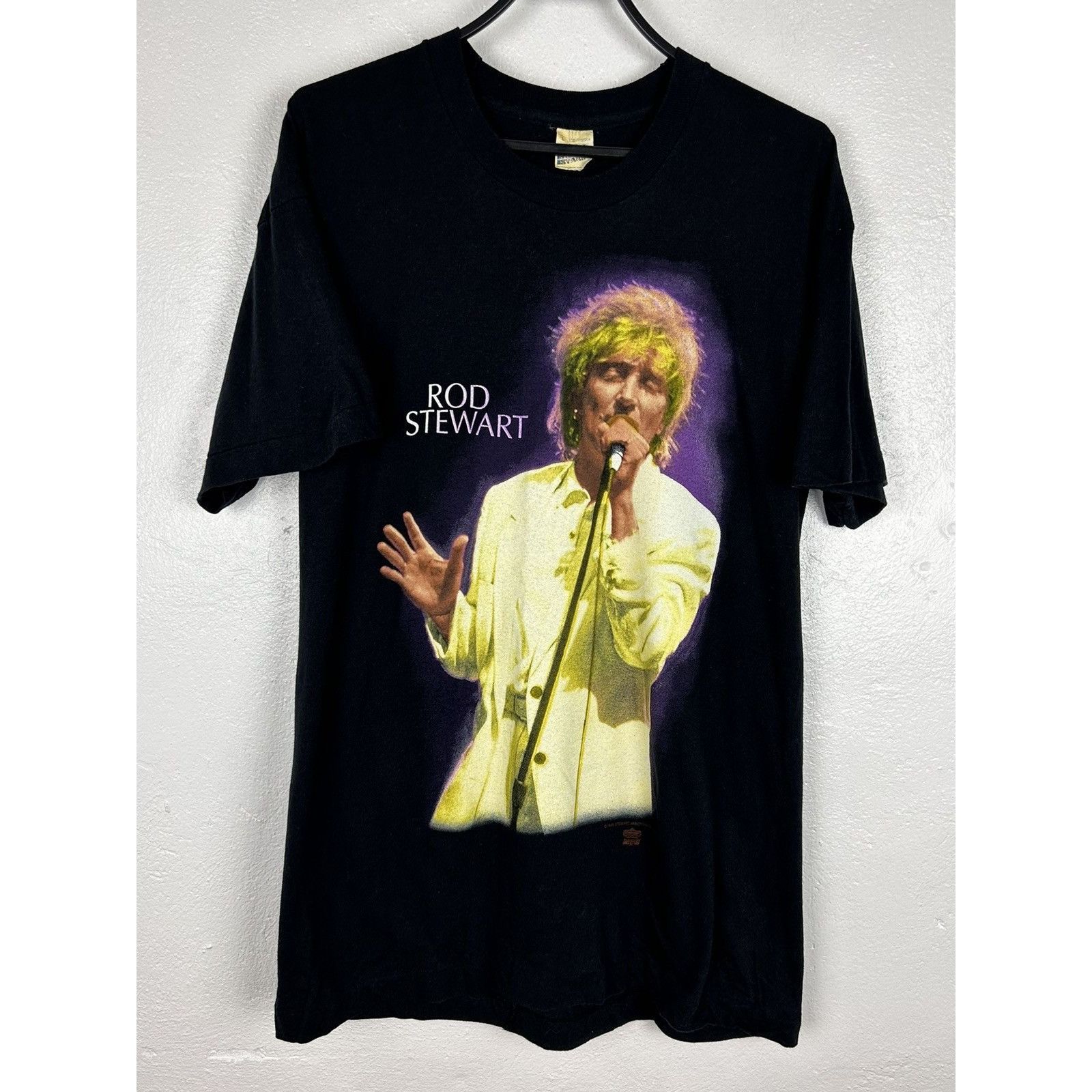 Band Tees 90s Vintage Rod Stewart 1993 A Night To Remember T Shirt Hoodie, Sweatshirt | PodTeesHub.com