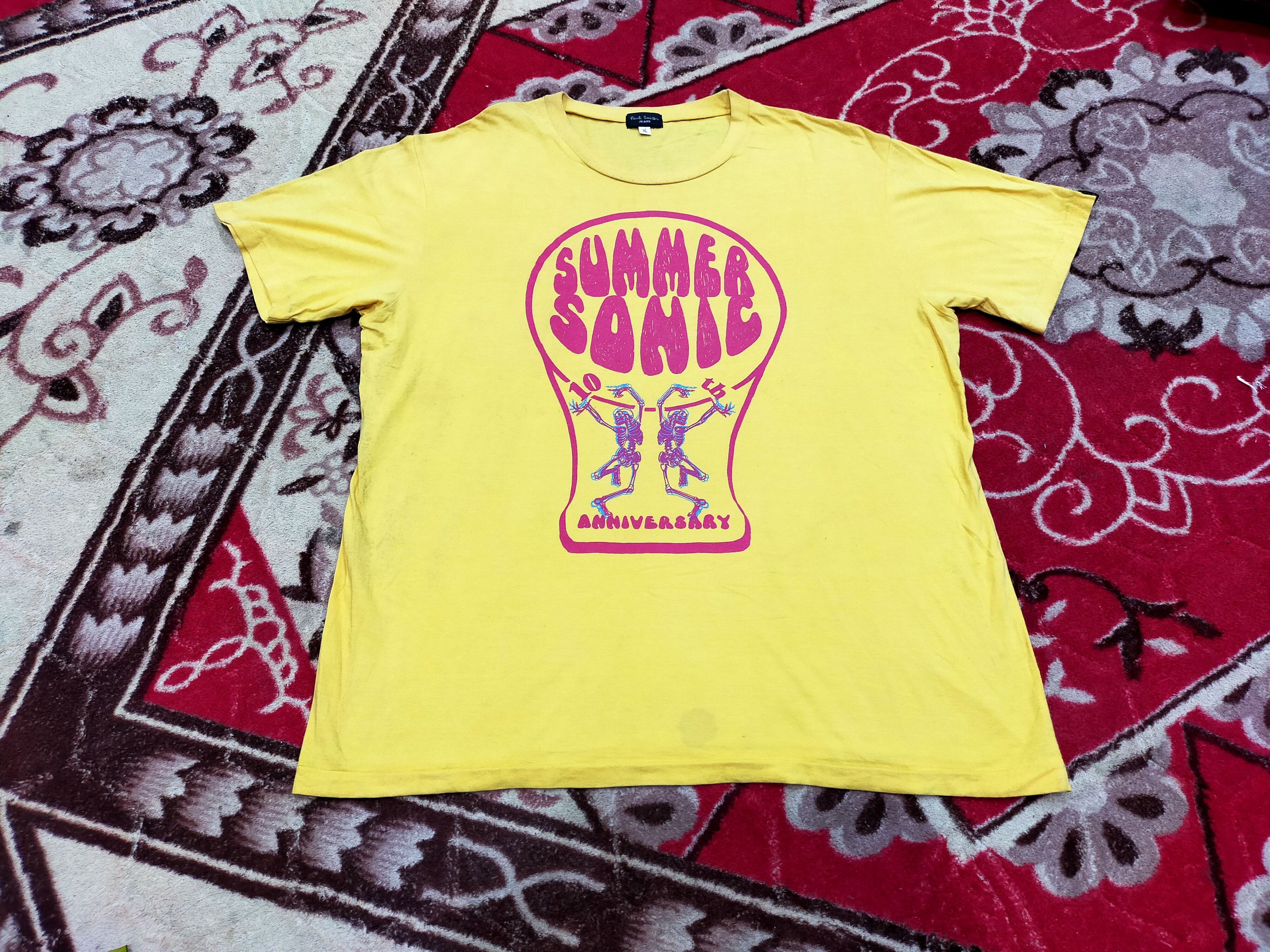 Jean X Paul Smith Summer Sonic X Paul Smith Jean Thrashed Tee Hoodie, Sweatshirt | PodTeesHub.com