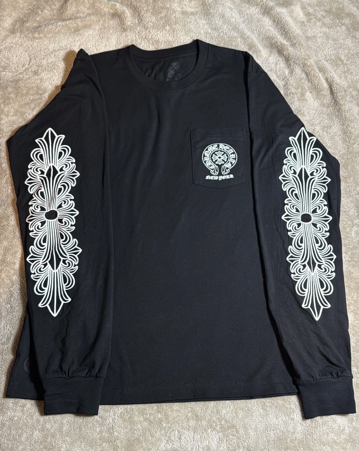 Hearts Chrome Hearts Nyc Exclusive Long Sleeve Tee Hoodie, Sweatshirt | PodTeesHub.com