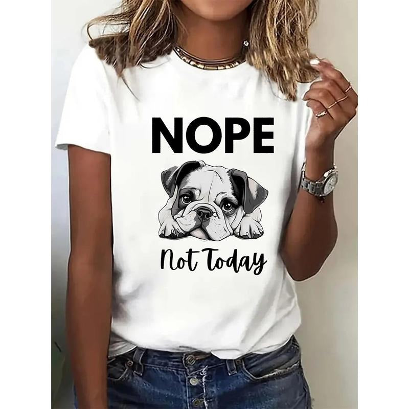 1pc Cute & Funny Bulldog Graphic T-Shirt