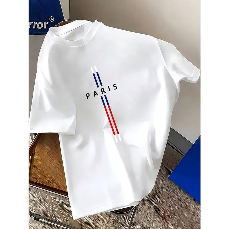 1pc Men's Casual Round Neck T-Shirt