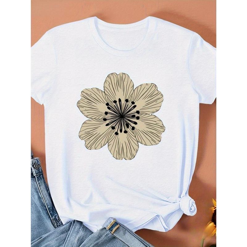 1piece T-Shirt Suitable for Men And Women Floral Pattern Women'S Candy T-Shirt Suitable for Father'S Day And Mother'S...
