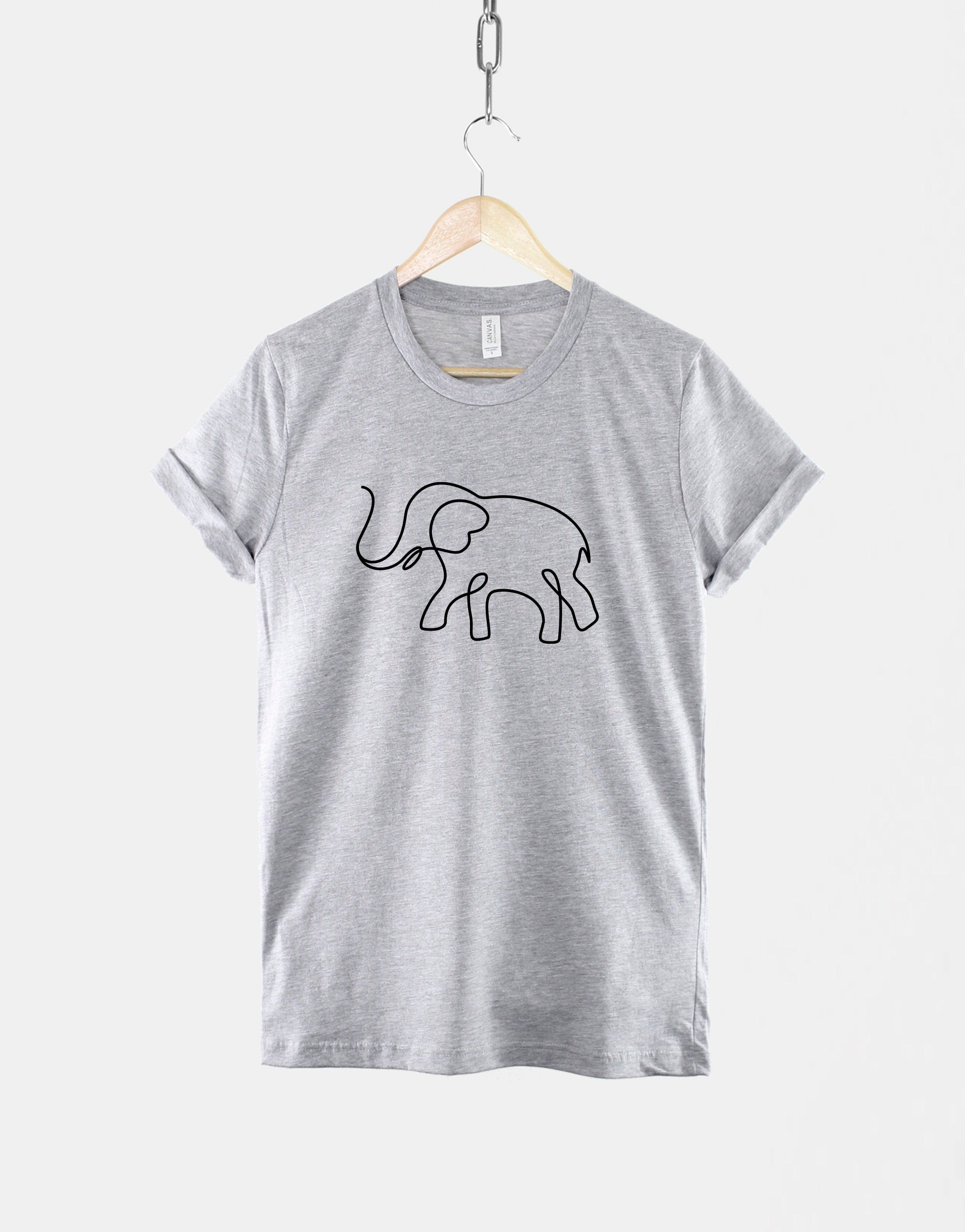 Minimalist Elephan Elephant Animal Lover Wildlife Fan Unisex T-shirt, Sweatshirt, Hoodie (3)