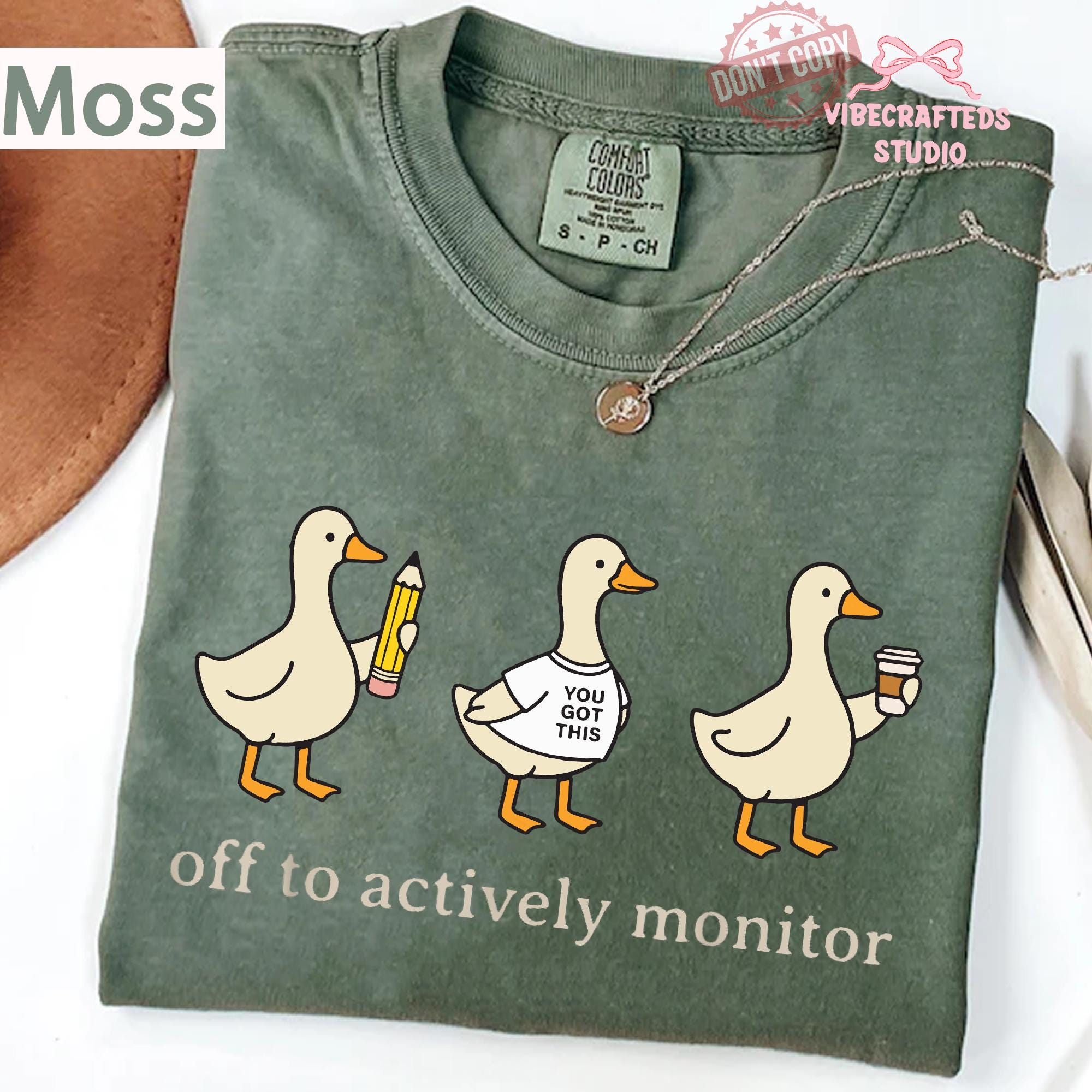 Off Actively Monitor Goose Comfort Colors Teacher Goose Testing Day Teacher Tee Teacher (3)