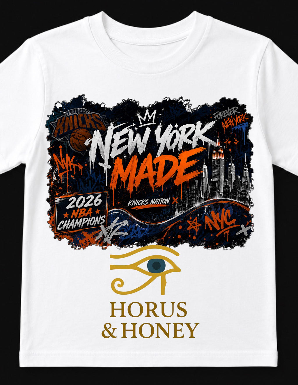 York Knicks 2026 Champions Knicks Fan Tee York Stand Nyc Basketball Bleed Blue Orange Playoff (3)
