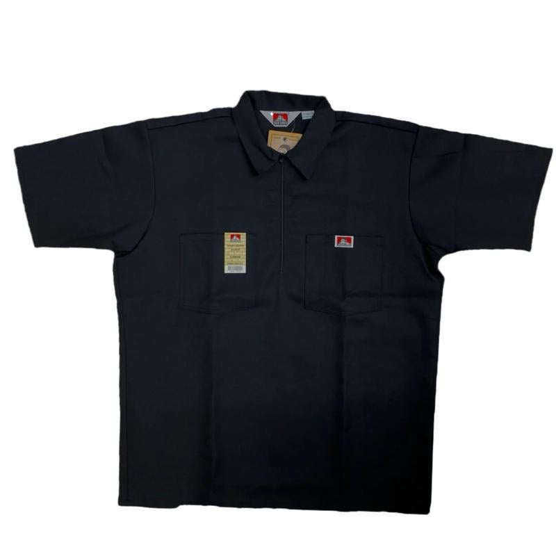 Ben Davis Short Sleeve Solid 1/2 Zip Shirt Hoodie, Sweatshirt | PodTeesHub.com