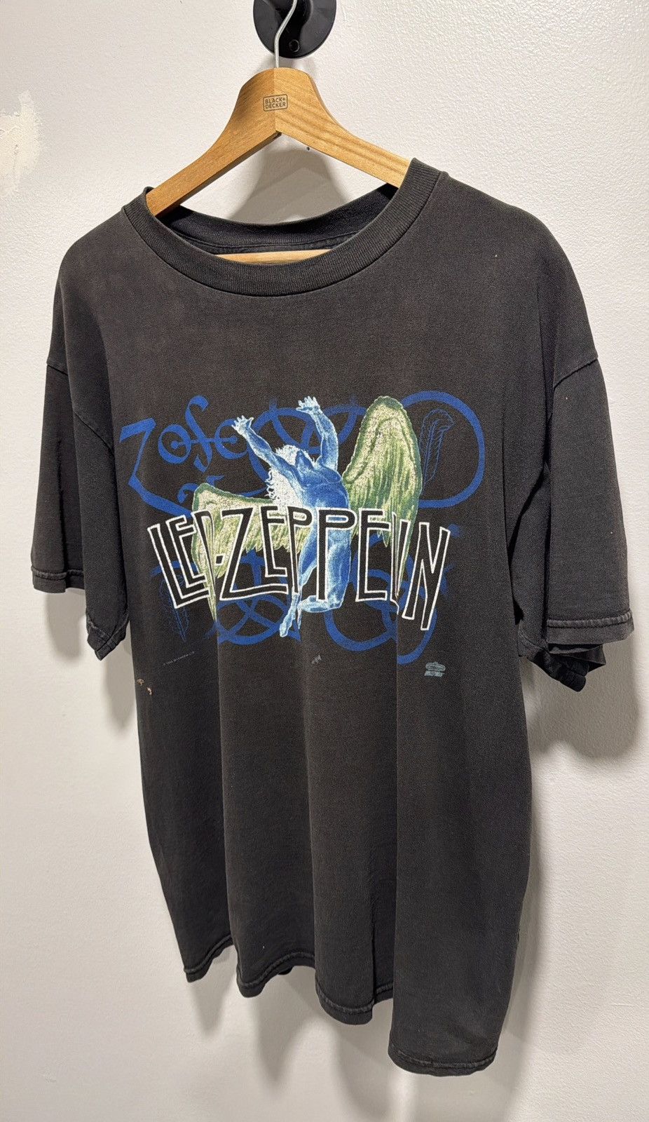 Band Tees 90s Vintage Smoked Out Led Zeppelin Tshirt Hoodie, Sweatshirt | PodTeesHub.com