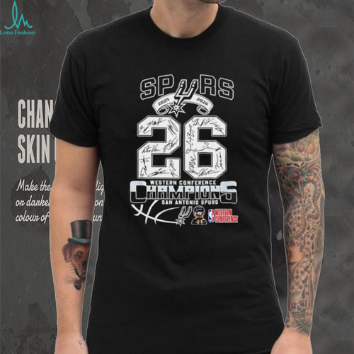 2025 2026 Western Conference Champions San Antonio Spurs signature shirt