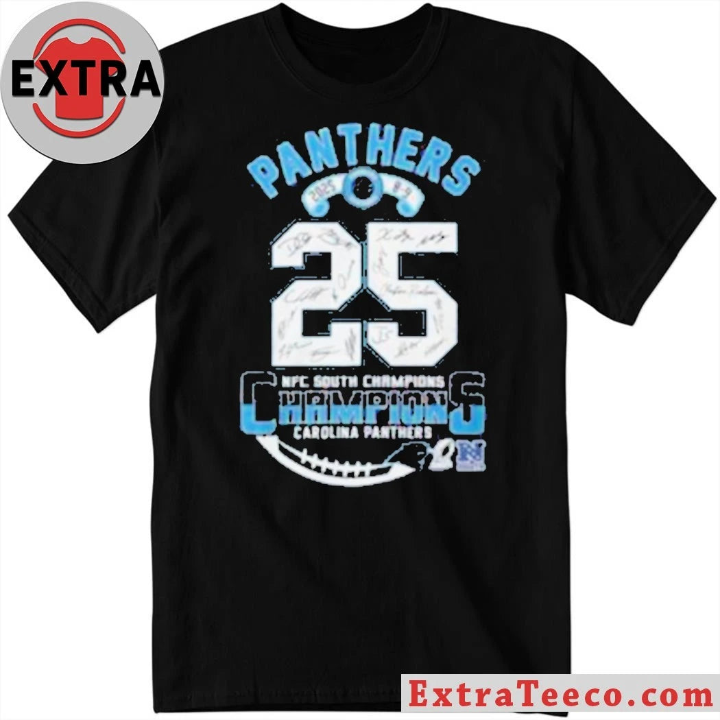 2025 NFC South Champions Carolina Panthers Commemorative Shirt