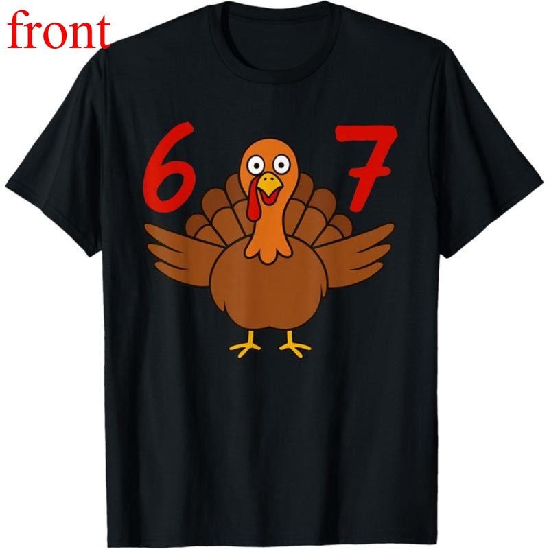 2025 Trend Funny Six Seven 6 7 Meme Thanksgiving Turkey Number 67 T-Shirt Hoodie, Sweatshirt | PodTeesHub.com