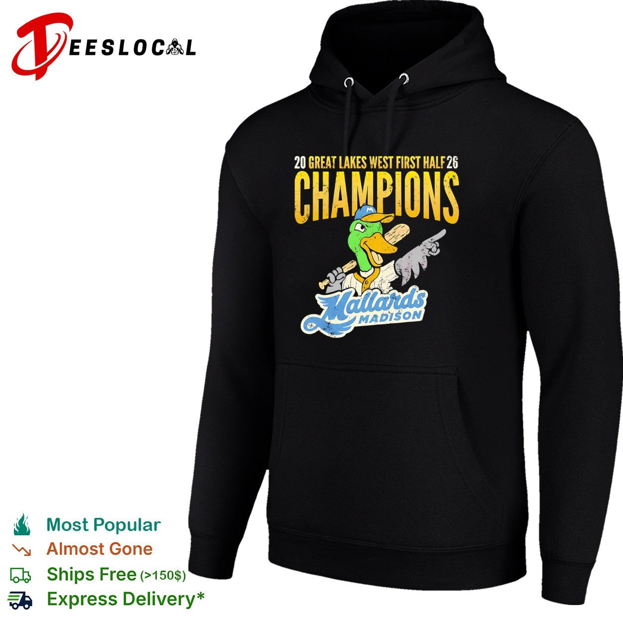 2026 Great Lakes West First Half Champions Madison Mallards shirt