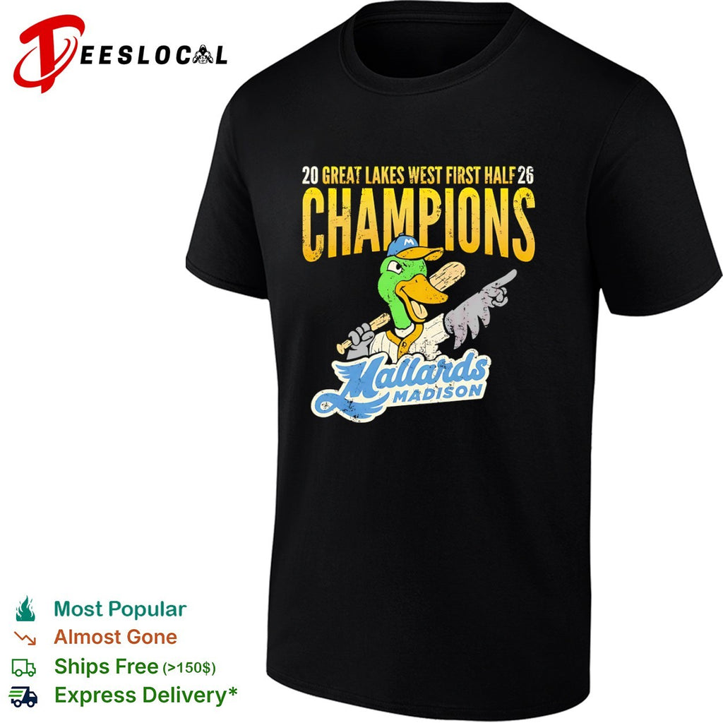 2026 Great Lakes West First Half Champions Madison Mallards shirt