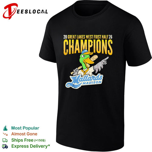 2026 Great Lakes West First Half Champions Madison Mallards shirt