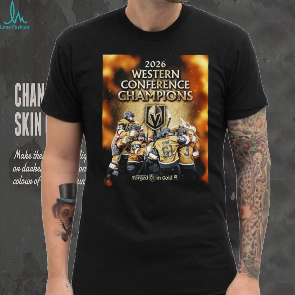 2026 Western Conference Champions Vegas Forged In Gold T Shirt