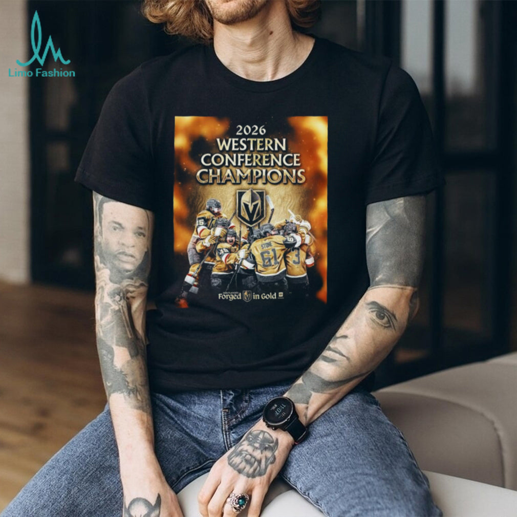 2026 Western Conference Champions Vegas Forged In Gold T Shirt