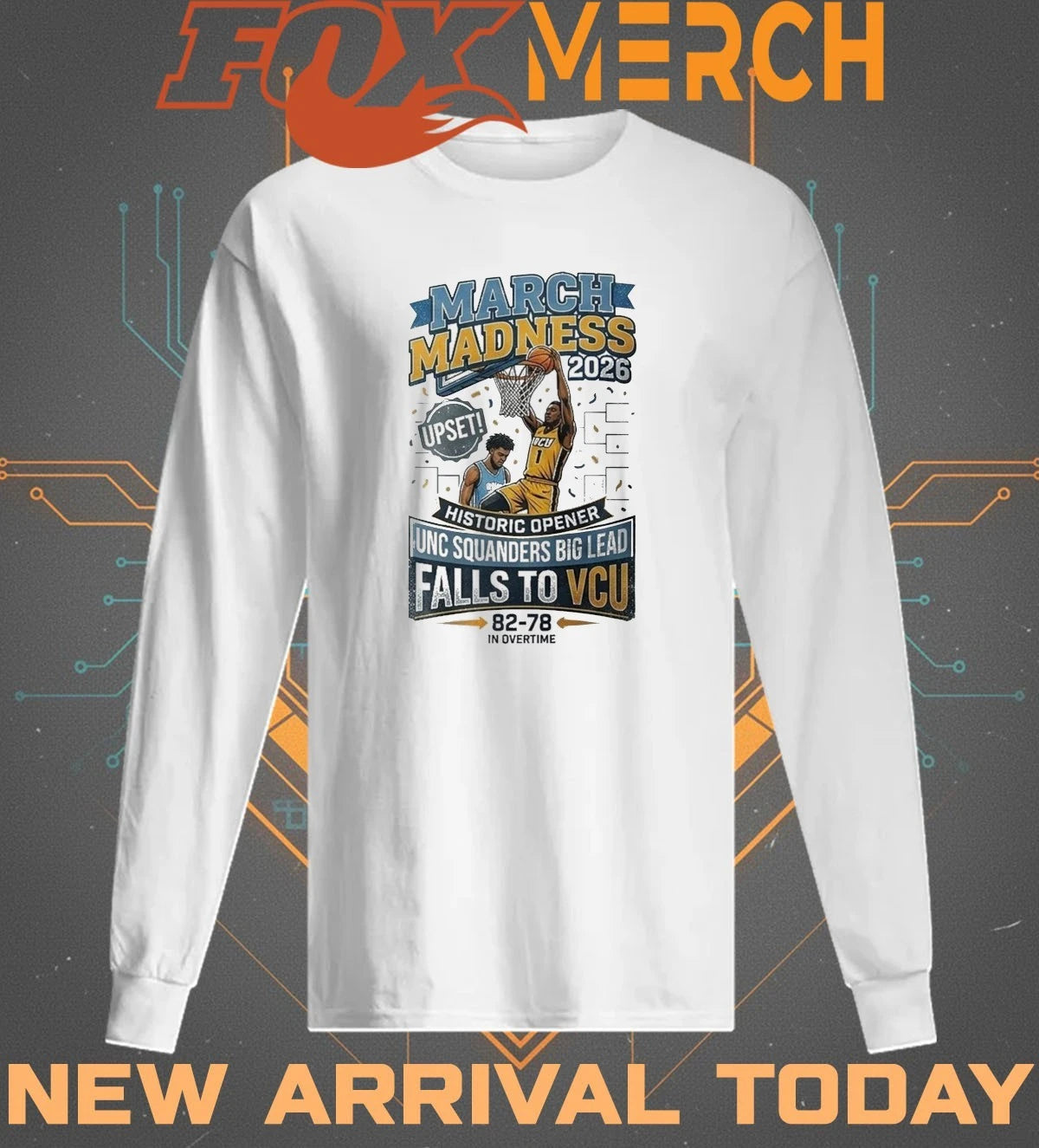 2026 March Madness Historic Opener UNC Squanders Big Lead Falls To VCU t-shirt