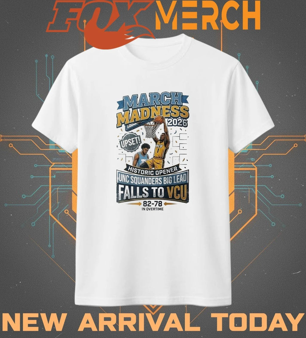 2026 March Madness Historic Opener UNC Squanders Big Lead Falls To VCU t-shirt
