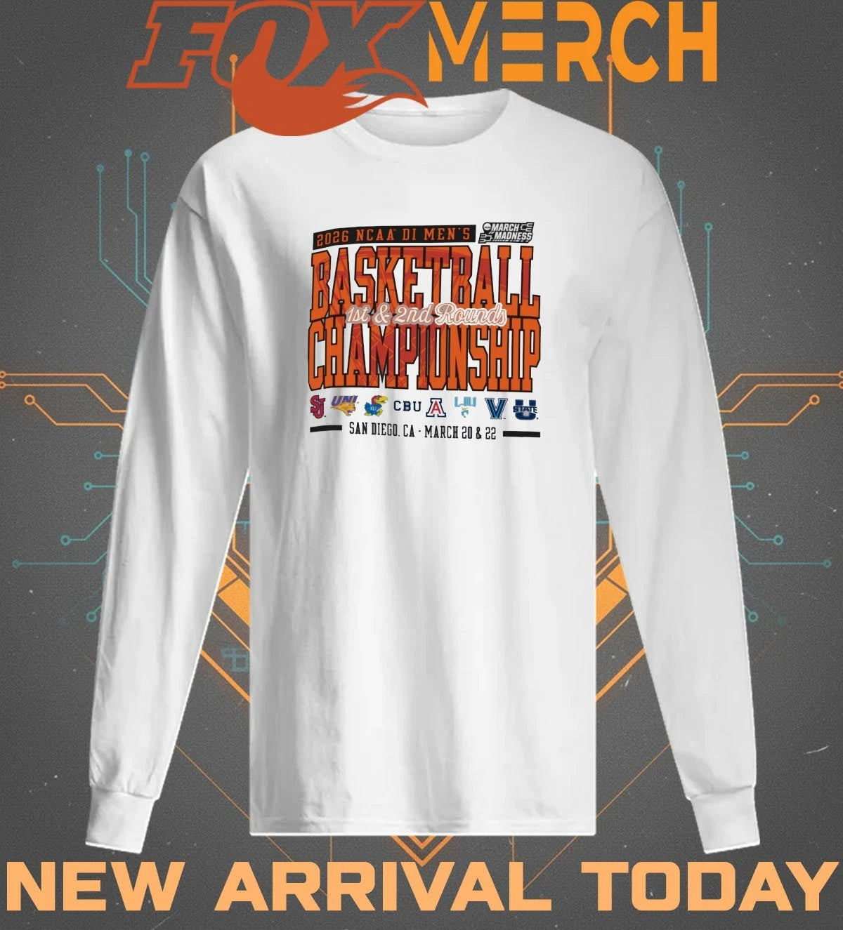 2026 NCAA DI Men’s Basketball Championship 1st &amp; 2nd Rounds San Diego, CA march 20 &amp; 22 t-shirt