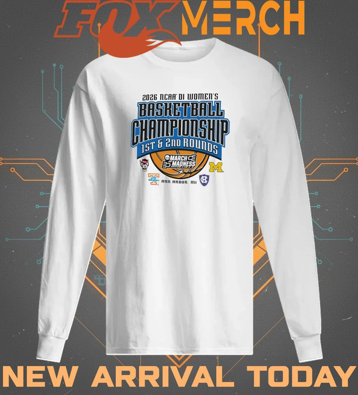 2026 NCAA DI Women’s Basketball Championship 1st &amp; 2nd Rounds March Madness Ann Arbor, MI t-shirt