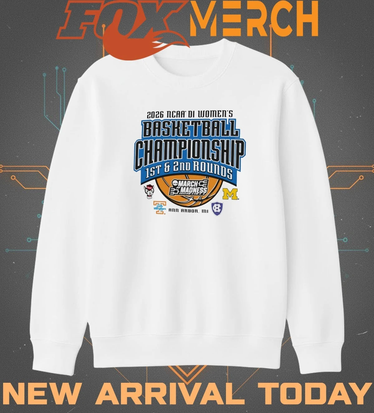 2026 NCAA DI Women’s Basketball Championship 1st &amp; 2nd Rounds March Madness Ann Arbor, MI t-shirt