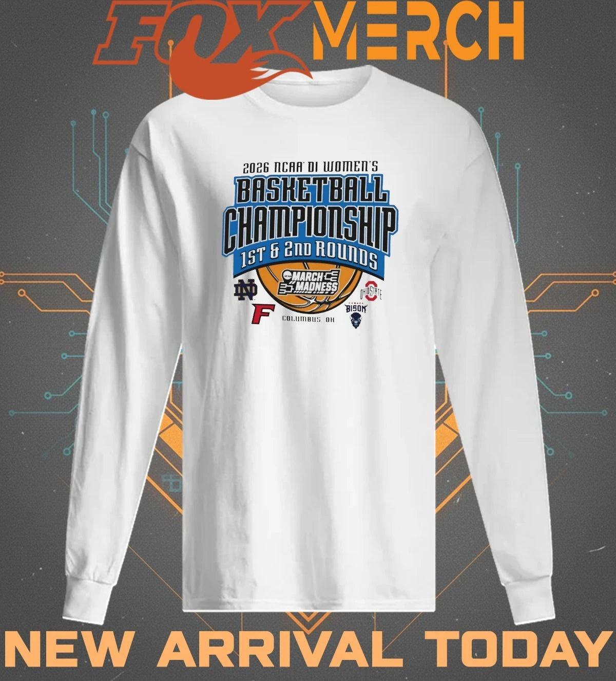 2026 NCAA DI Women’s Basketball Championship 1st &amp; 2nd Rounds March Madness Columbus, OH t-shirt