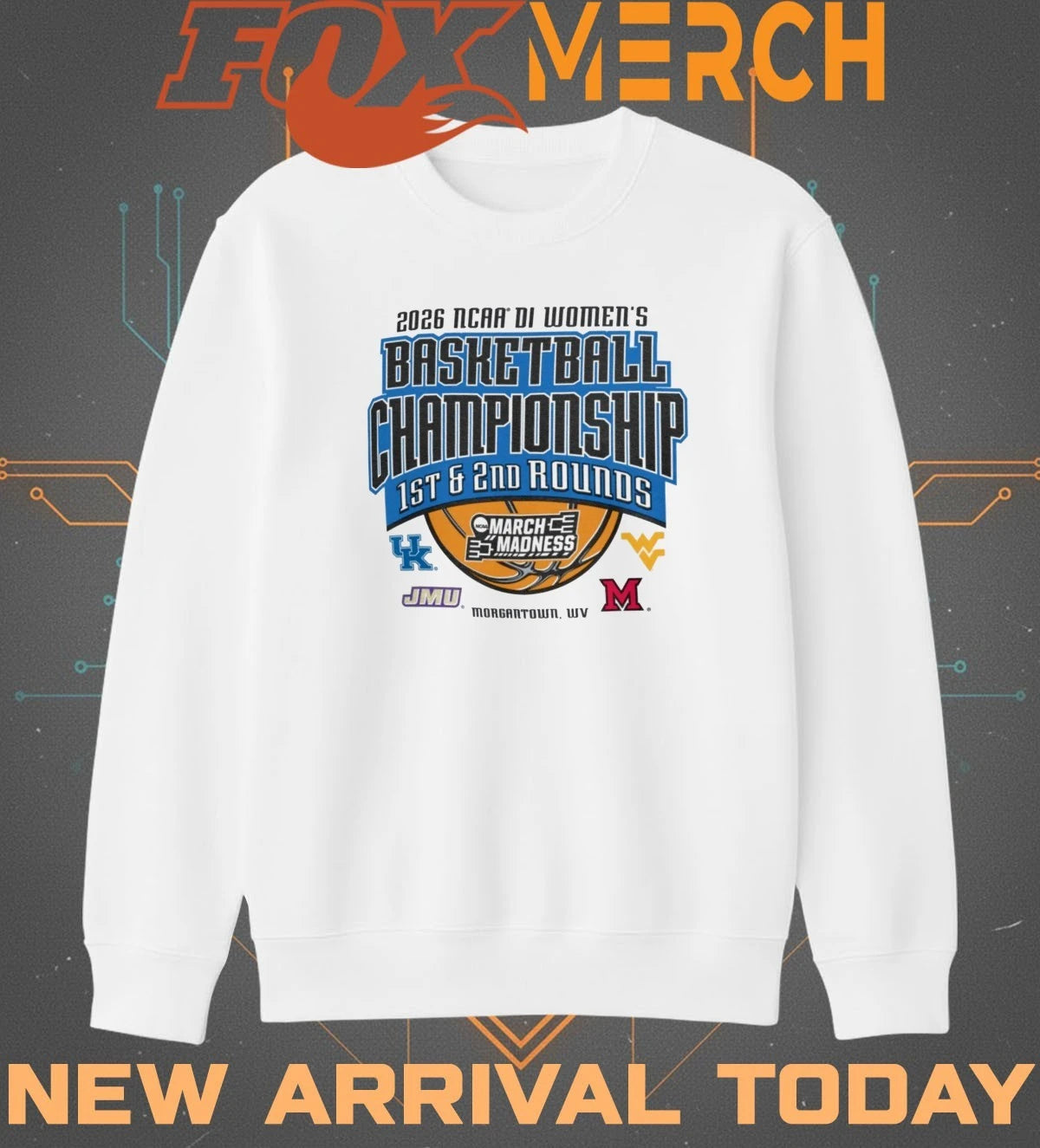 2026 NCAA DI Women’s Basketball Championship 1st &amp; 2nd Rounds March Madness Morgantown, WV t-shirt