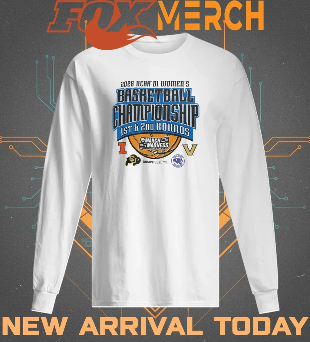 2026 NCAA DI Women’s Basketball Championship 1st &amp; 2nd Rounds March Madness Nashville, TN t-shirt