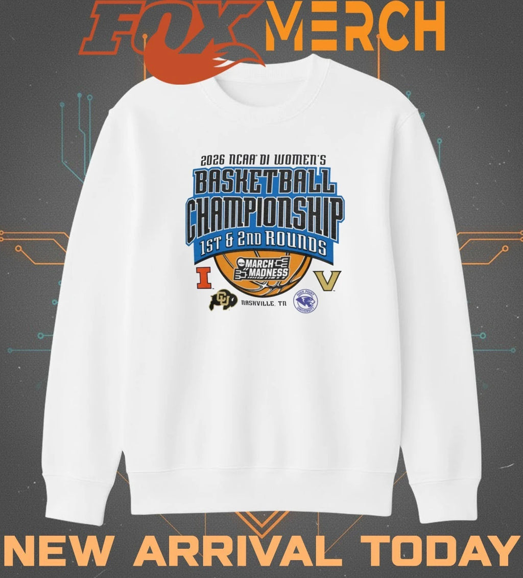 2026 NCAA DI Women’s Basketball Championship 1st &amp; 2nd Rounds March Madness Nashville, TN t-shirt