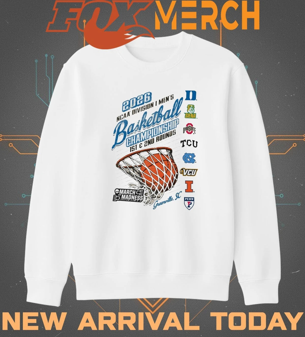 2026 NCAA Division I Men’s Basketball Championship 1st &amp; 2nd Rounds March Madness t-shirt