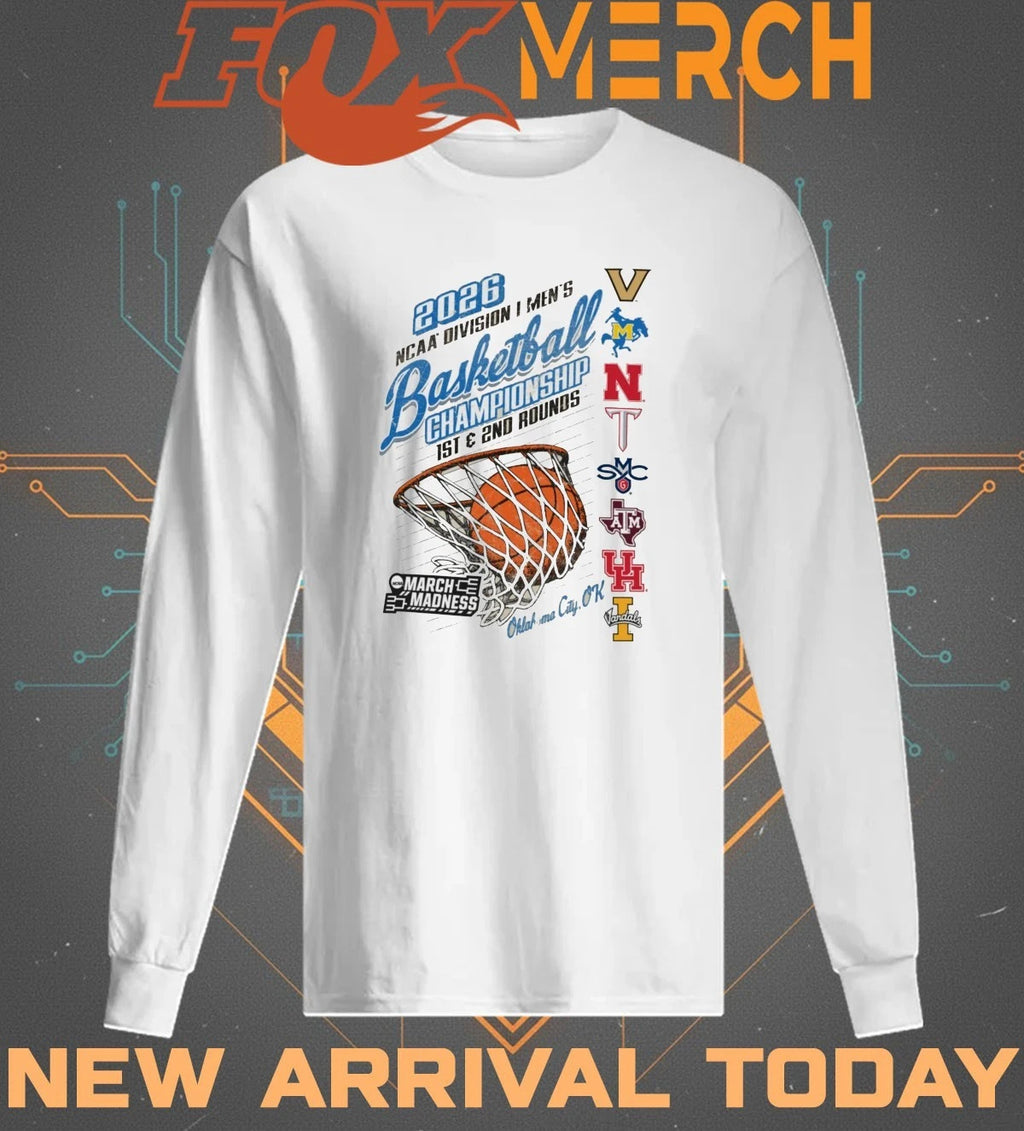 2026 NCAA Division I Men’s Basketball Championship 1st &amp; 2nd Rounds Oklahoma City, Ok t-shirt