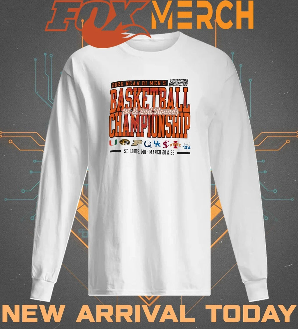 2026 NCAA Division I Men’s Basketball Championship St. Louis, Mo 1st &amp; 2nd Rounds t-shirt