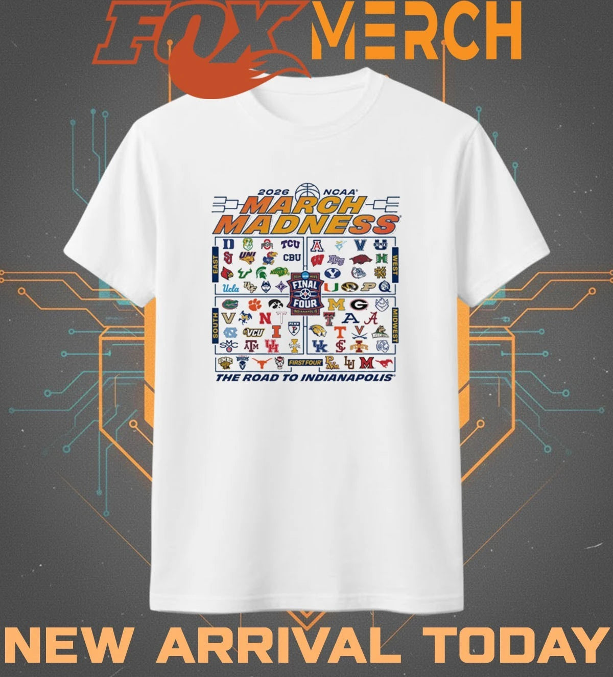 2026 NCAA March Madness The Road To Indianapolis Final Four t-shirt