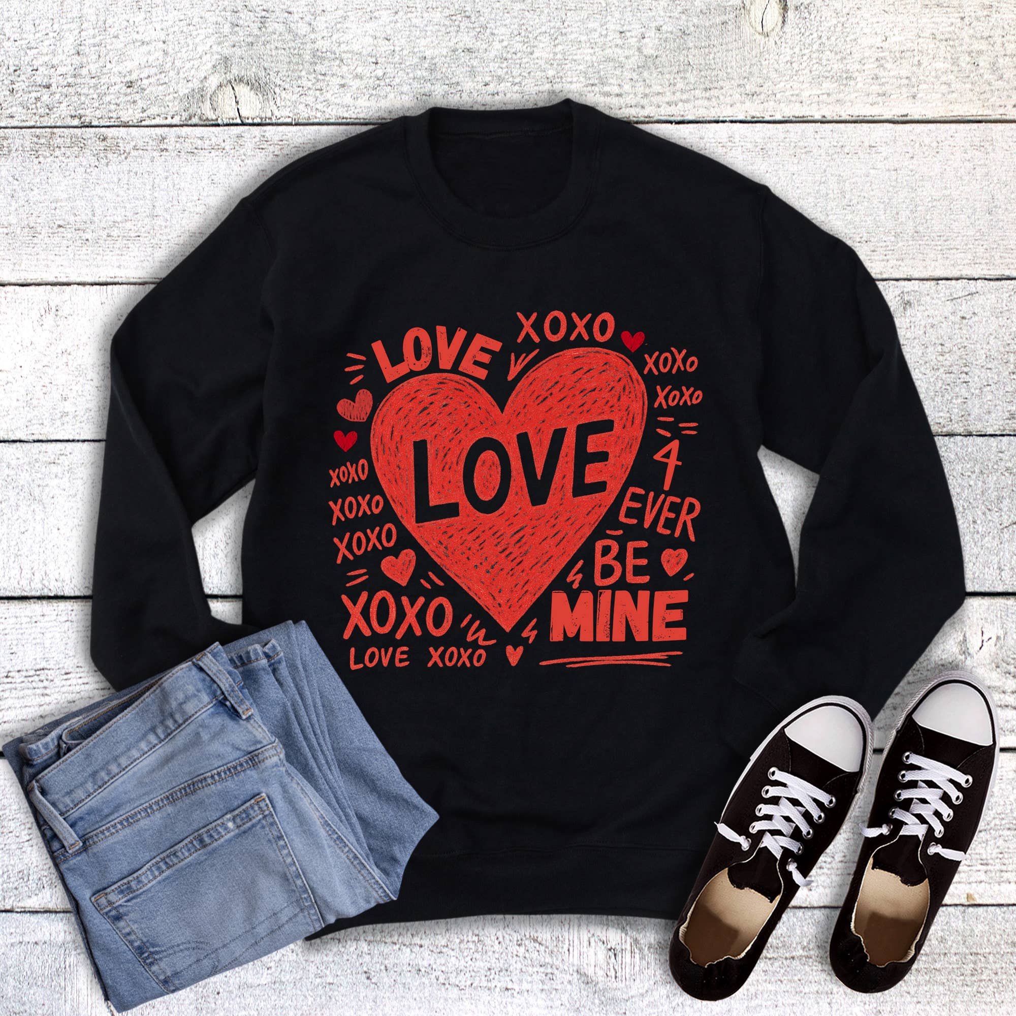 Valentine Love Collage Sweatshirt T-Shirts, Hoodie | PodTeesHub.com