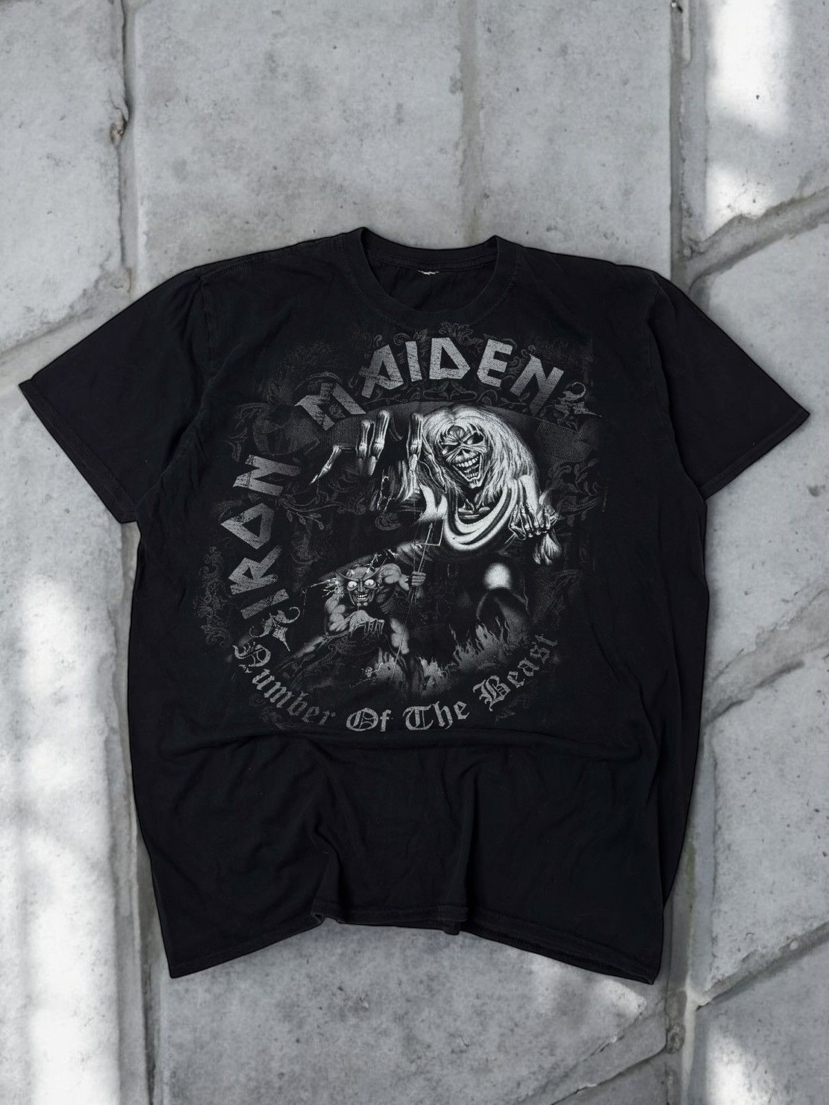 Vintage Iron Maiden Number Of The Beast Band Tee Metal Rock Hoodie, Sweatshirt | PodTeesHub.com