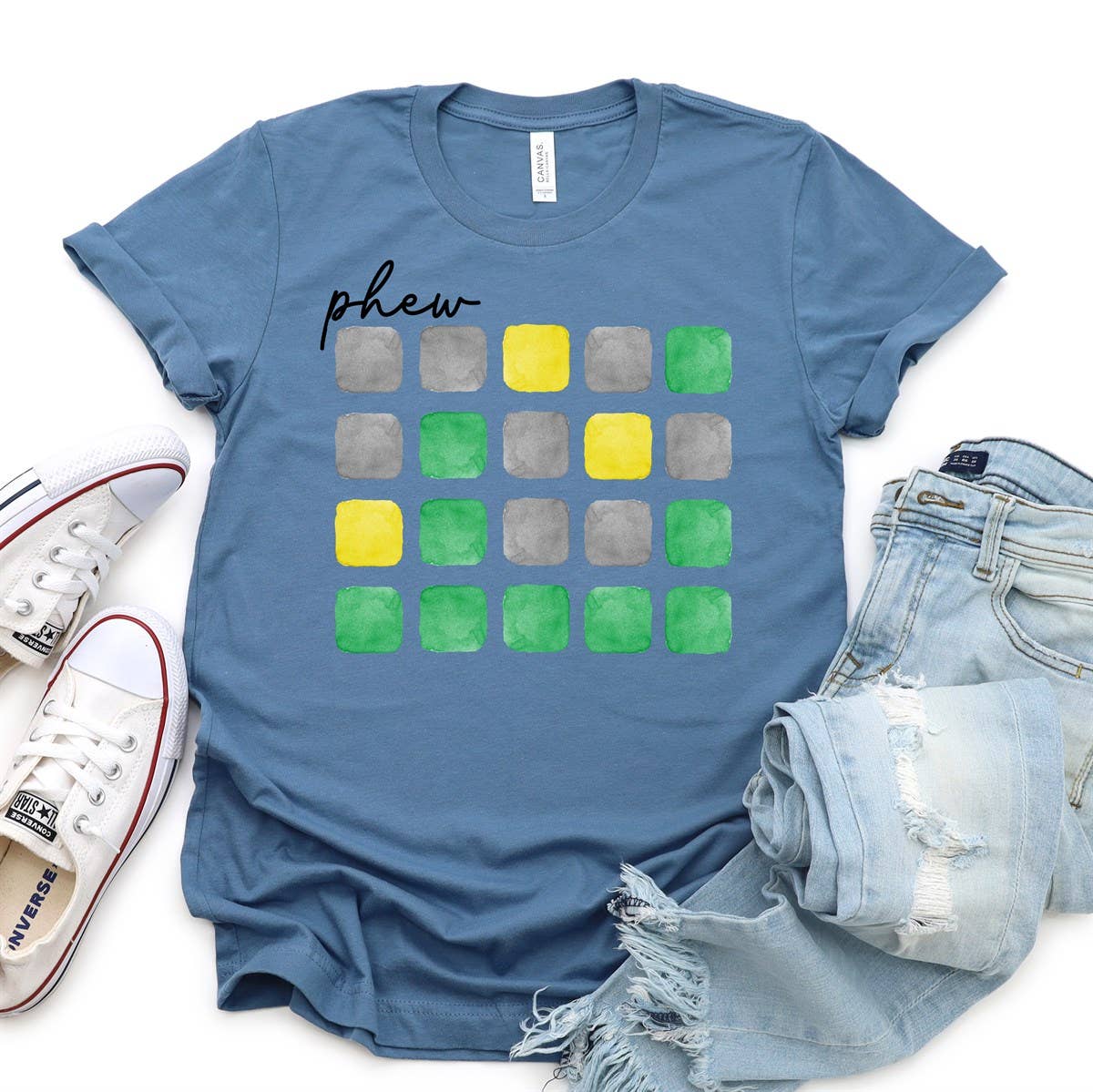 Phew Word Game T-Shirt - Wordle Game Tees Hoodie, Sweatshirt | PodTeesHub.com