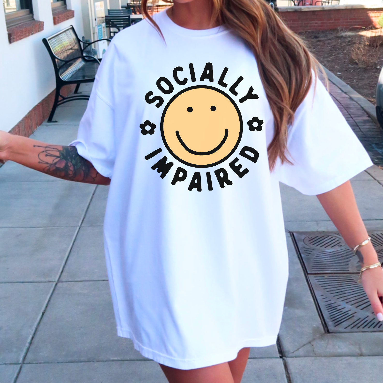 Socially Impaired Gildan Graphic Tee Hoodie, Sweatshirt | PodTeesHub.com