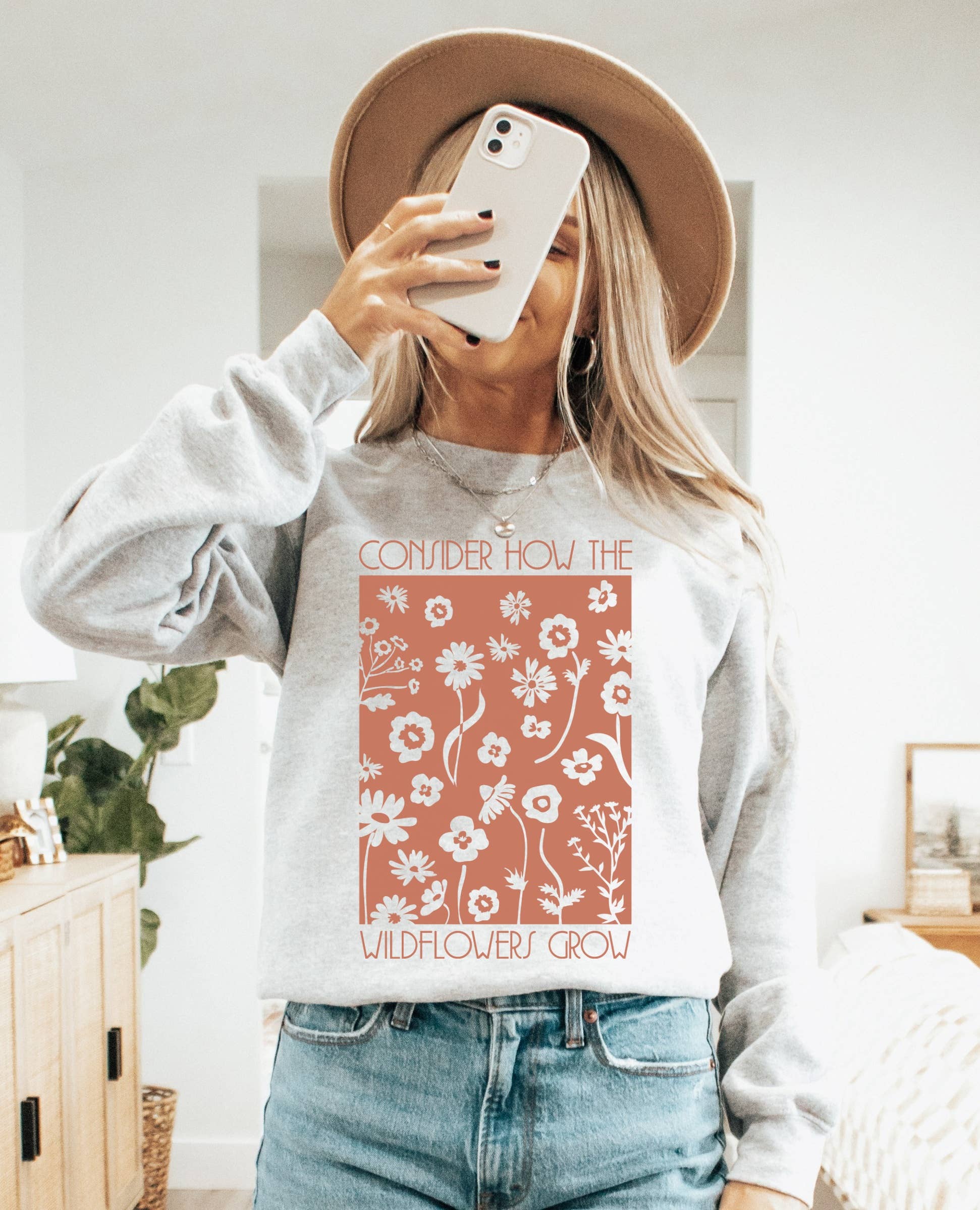 Consider the Wildflowers Crew Neck Sweatshirt T-Shirts, Hoodie | PodTeesHub.com