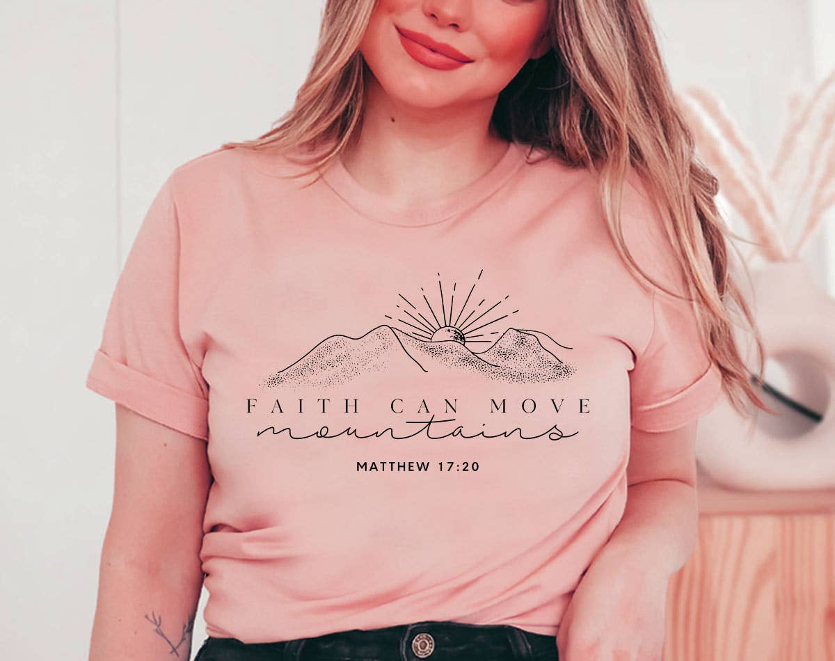 Faith Can Move Mountains - Bible Verse T-Shirt Hoodie, Sweatshirt | PodTeesHub.com