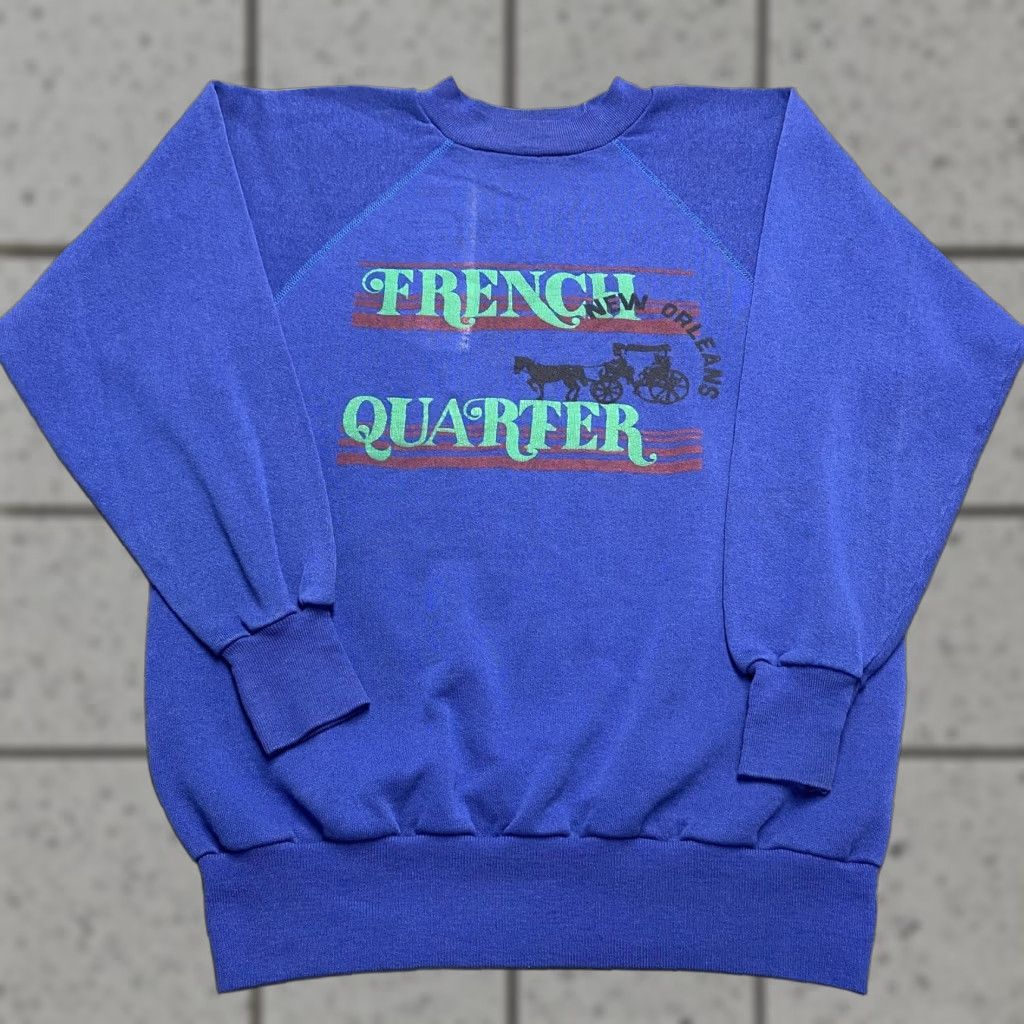 Vintage New Orleans Sweatshirt Mens Medium Blue Graphic 80s T-Shirts, Hoodie | PodTeesHub.com