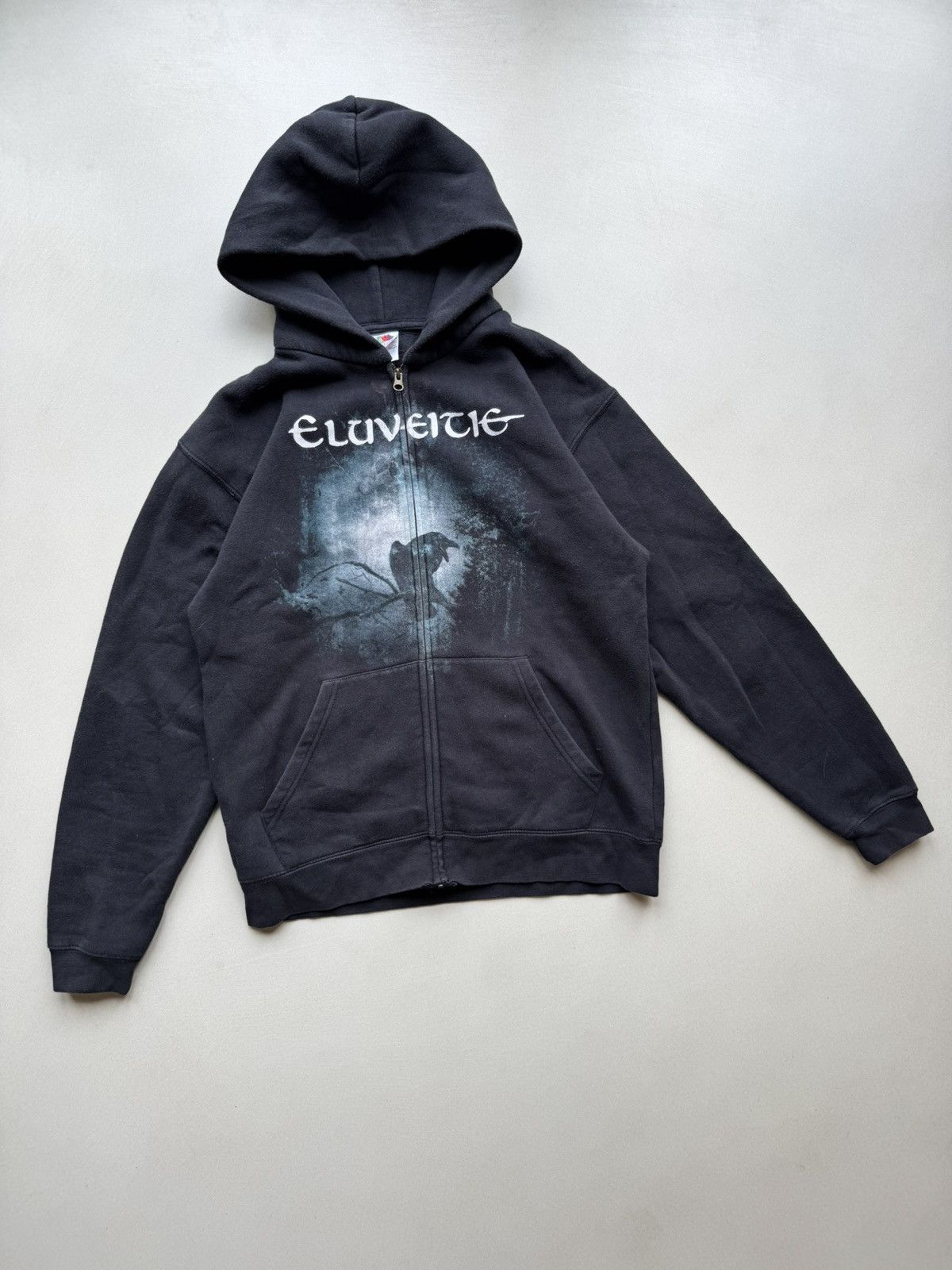 Vintage Eluveitie Black Zip Hoodie Metal Graphic T-Shirts, Sweatshirt | PodTeesHub.com