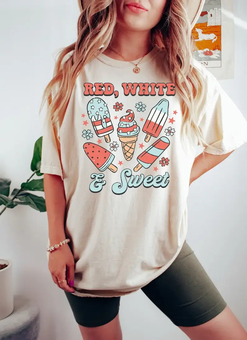Red, White and Sweet T-Shirt Hoodie, Sweatshirt | PodTeesHub.com