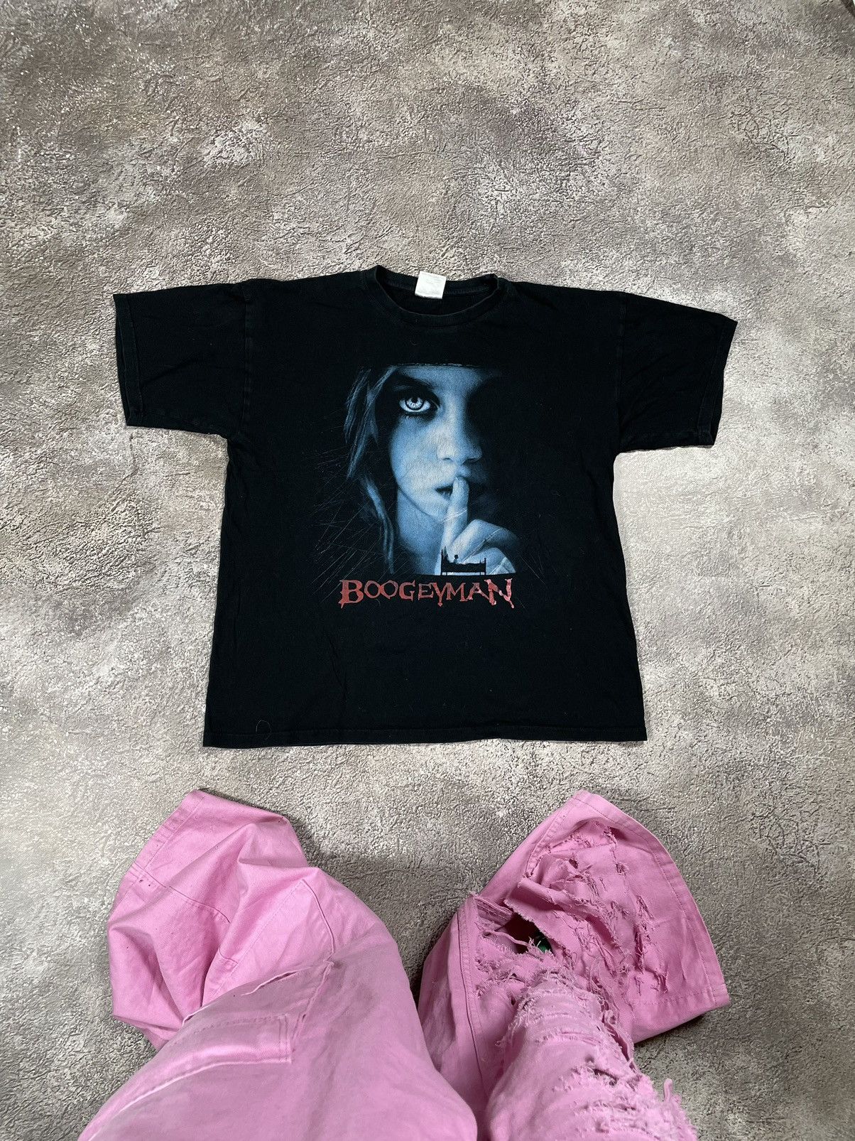 Vintage 00s Boogeyman Horror Face Creepy Abstract Angry Girl T-Shirts, Hoodie, Sweatshirt | PodTeesHub.com