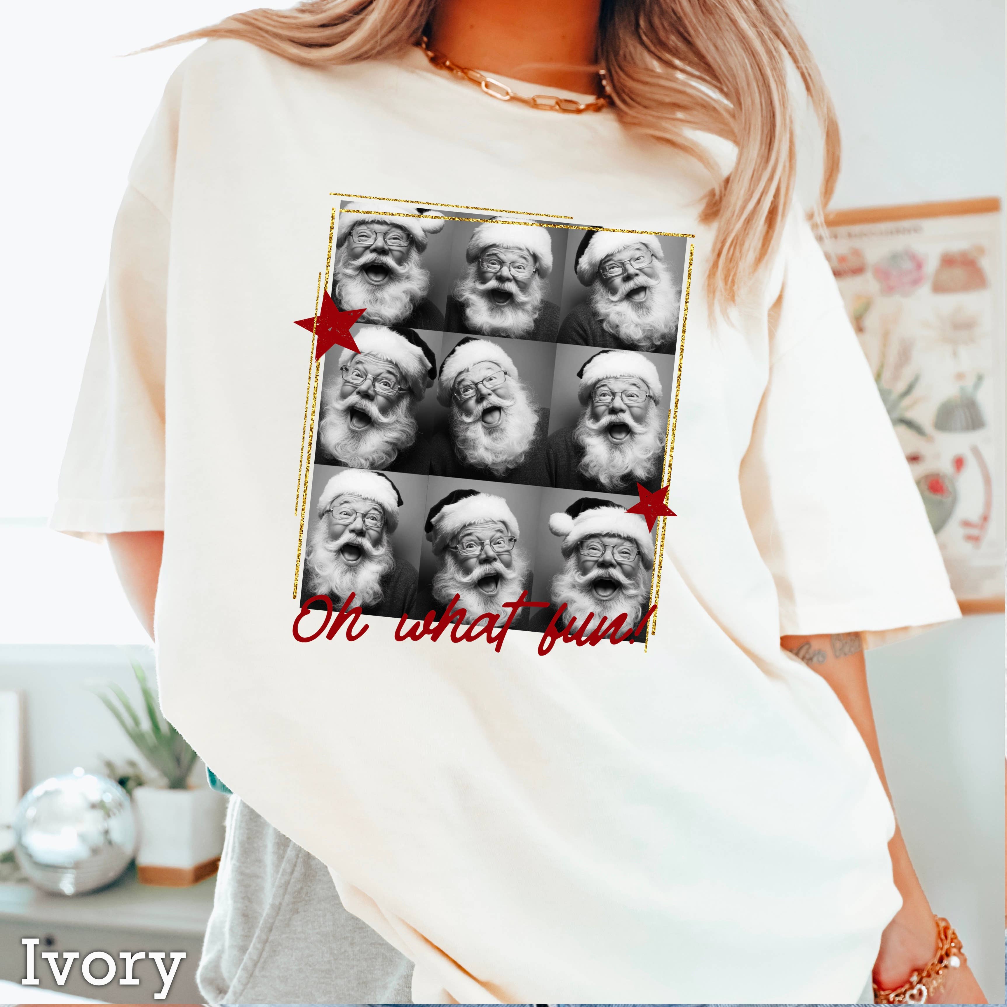 Oh What Fun Christmas Graphic Tee | Comfort Color Hoodie, Sweatshirt | PodTeesHub.com